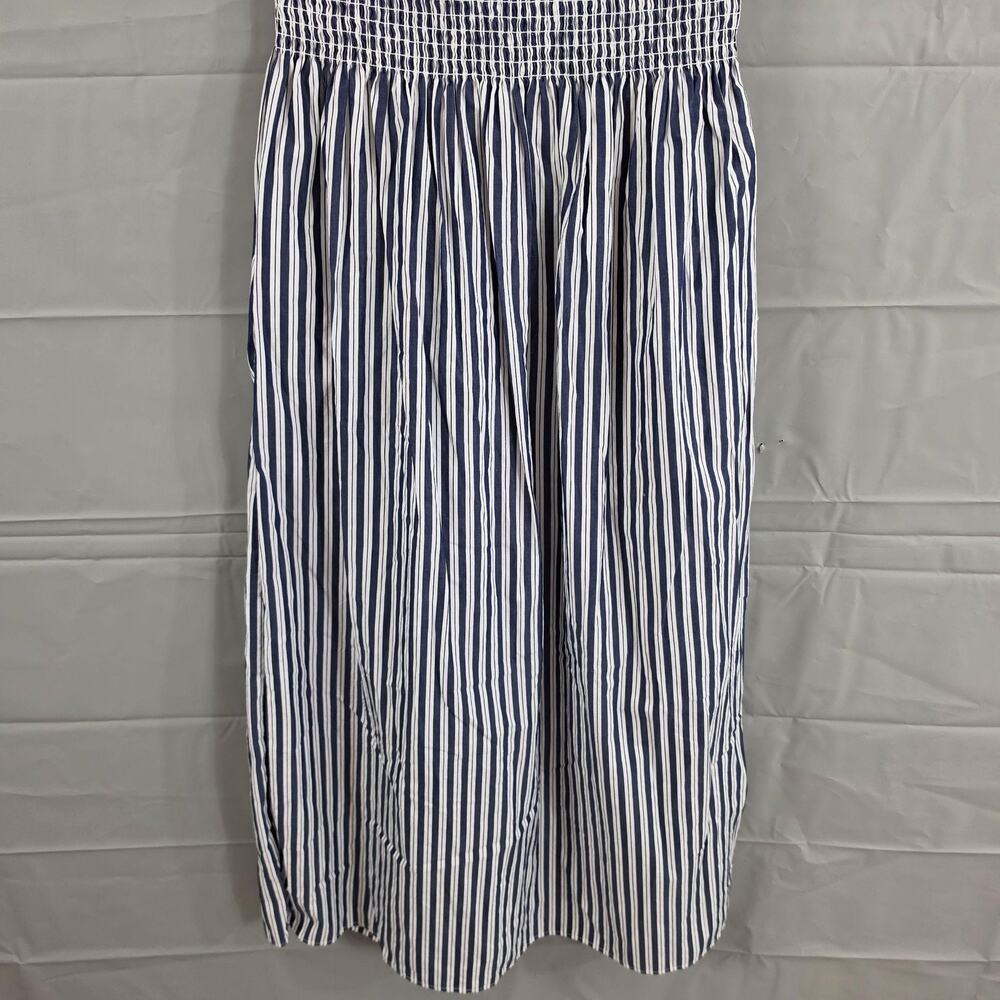 Hill House Home Dress Small Cosima Nap Sand Gingham Striped Maxi Blue Romantic - Picture 7 of 12